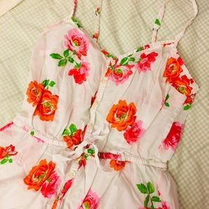 hollister pink floral top